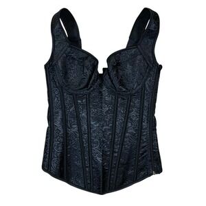 Kimring Black High Neck Sleeveless Corset Minimal Chic Small